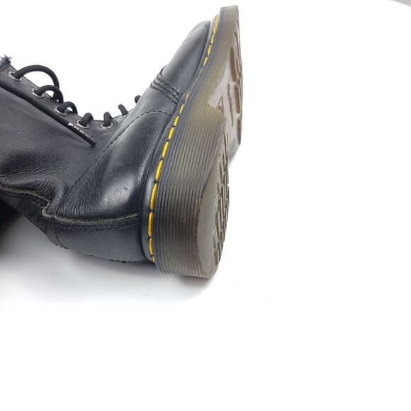 DR. MARTENS 1460 Black Smooth Leather Workwear Grunge Goth Combat Boots Punk 7 - Picture 7 of 10